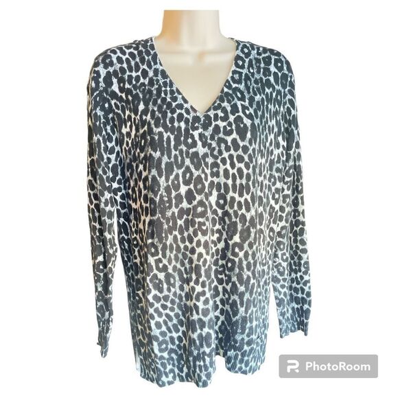 Michael Kors Sweaters - MK black animal print